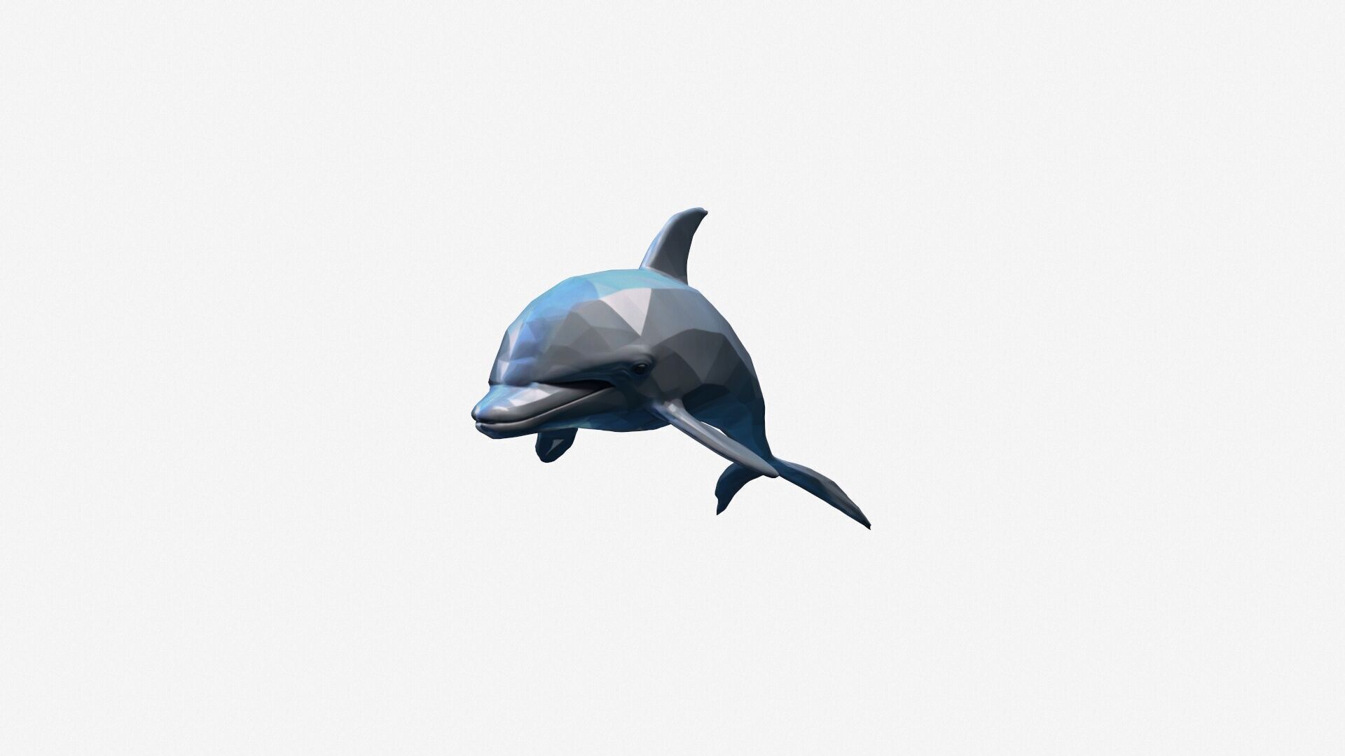 3d Model Bottlenose Dolphin In A Blue Water 3D model_2