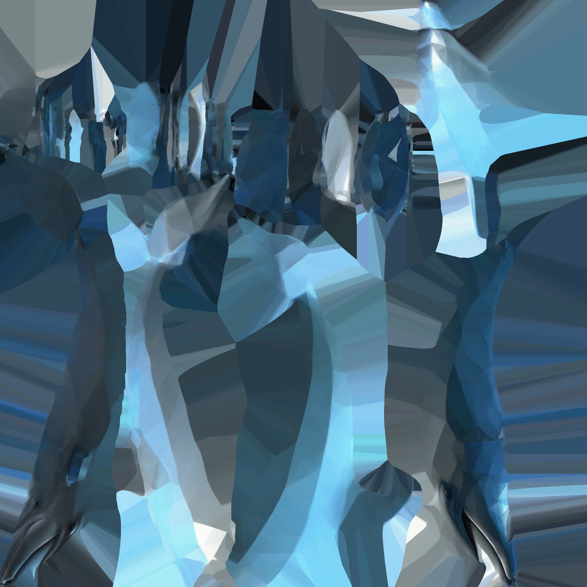 3d Model Bottlenose Dolphin In A Blue Water 3D model_8