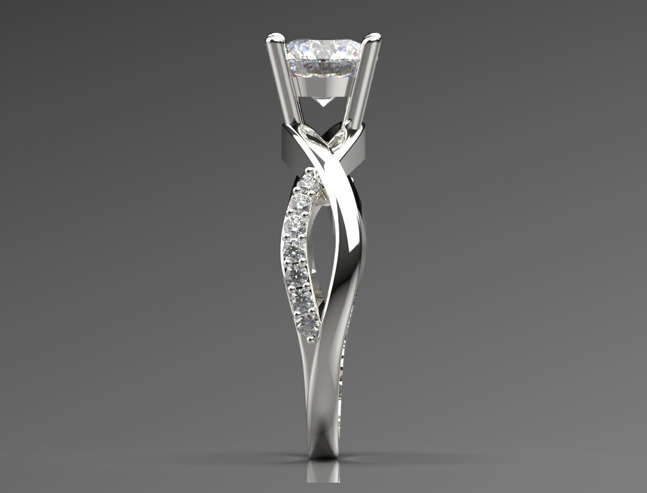 bride solitaire ring sr0076 3D print model_14
