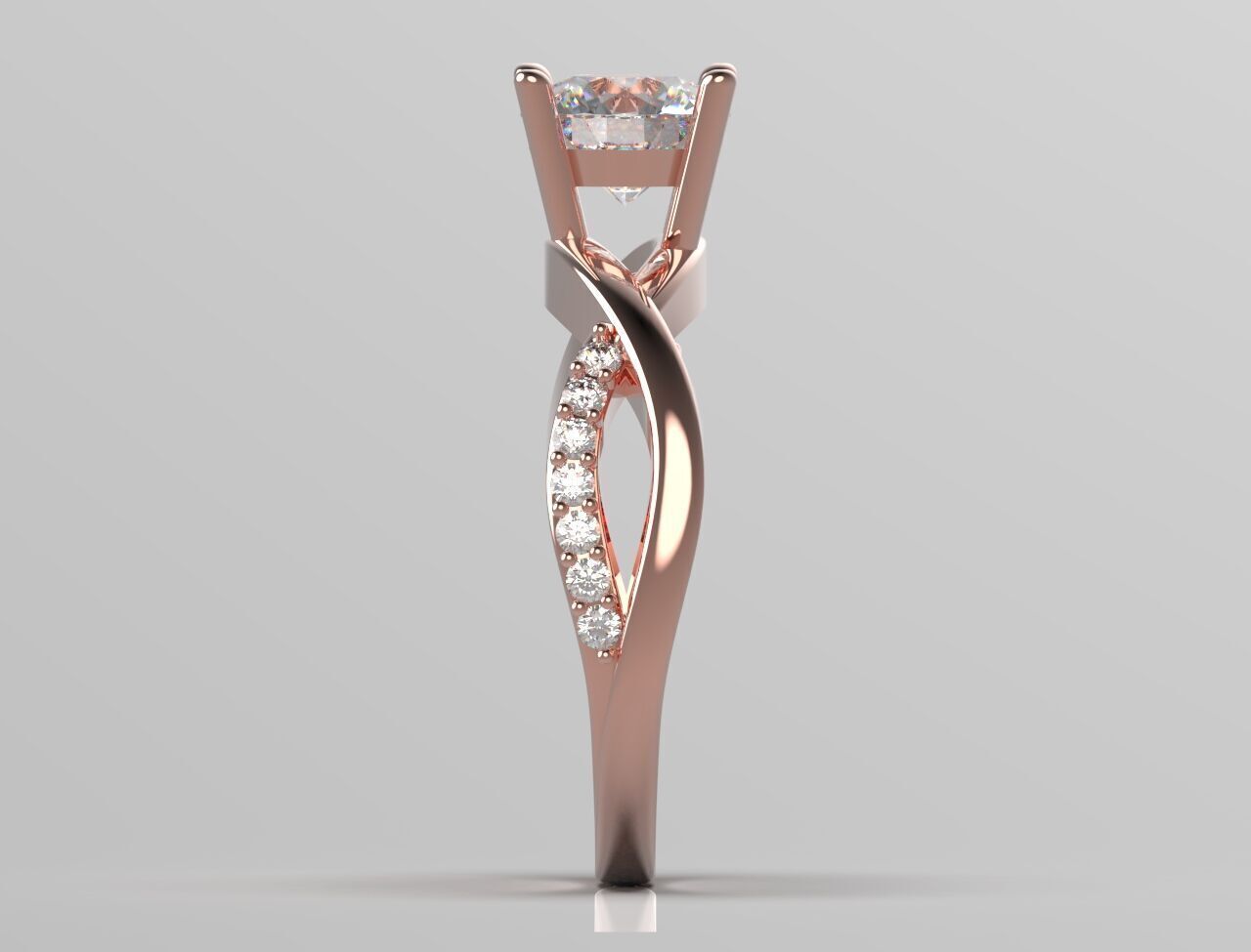 bride solitaire ring sr0076 3D print model_19