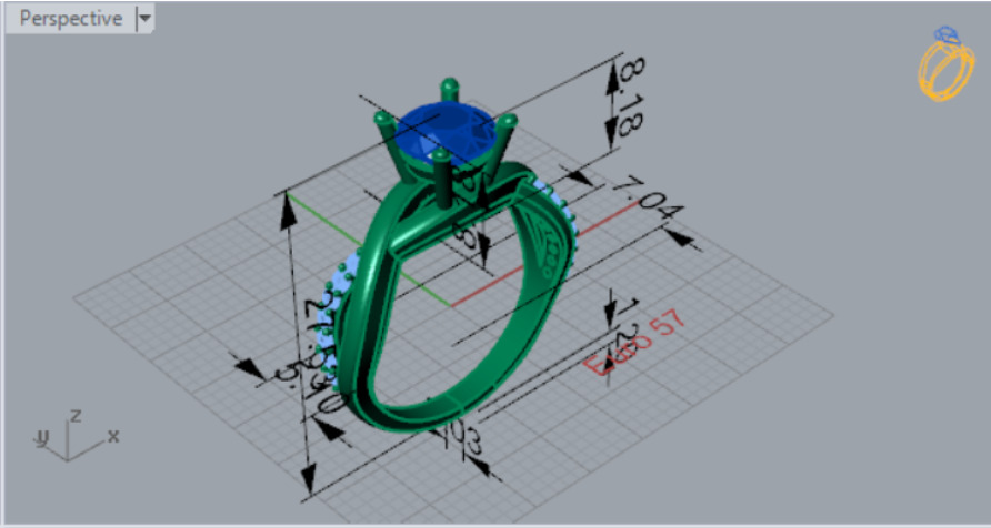 bride solitaire ring sr0076 3D print model_8