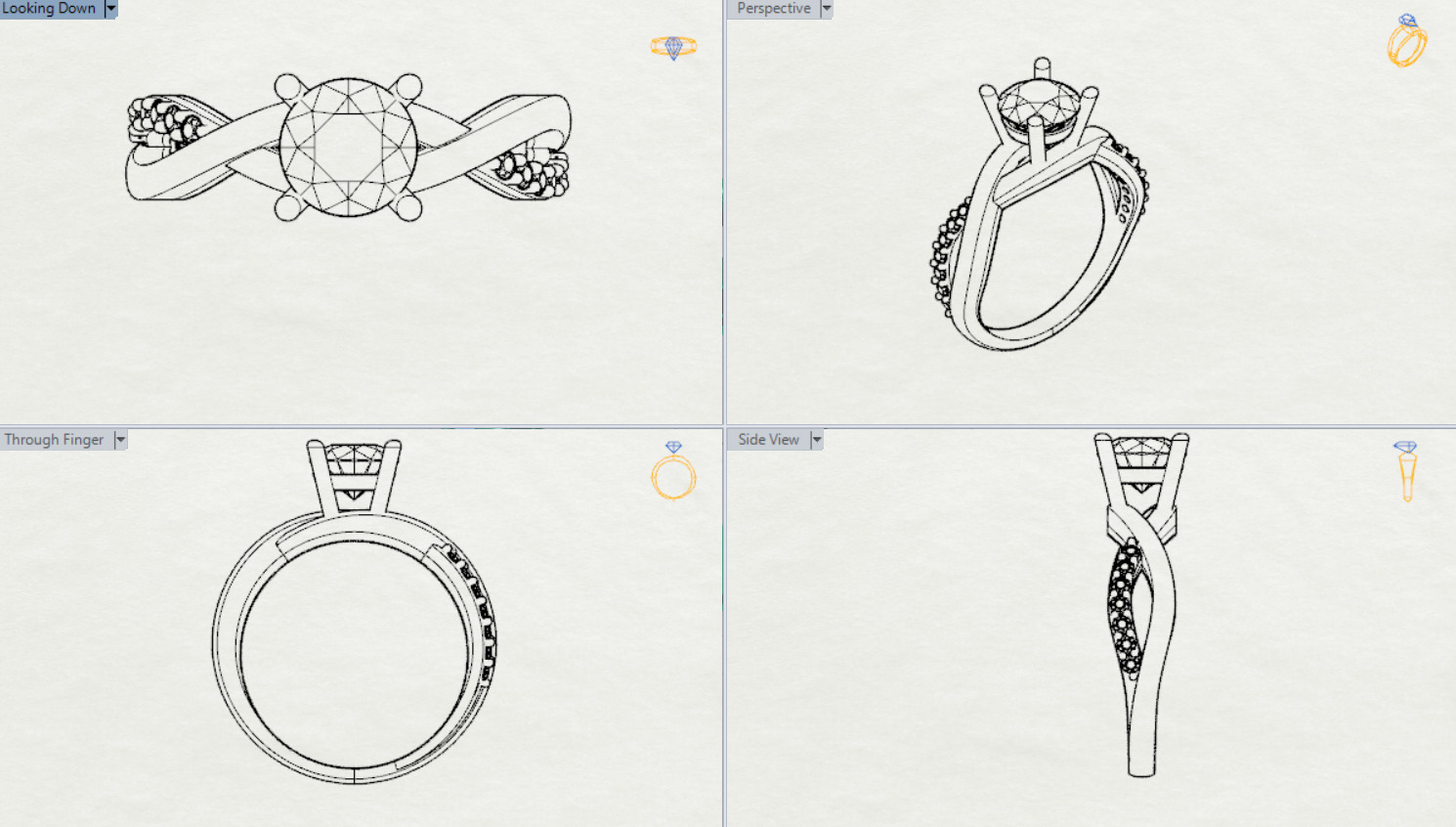 bride solitaire ring sr0076 3D print model_20