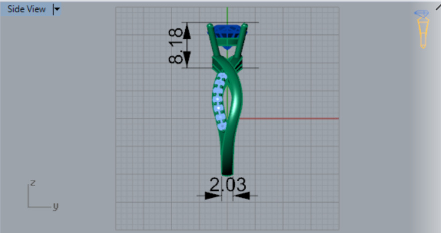 bride solitaire ring sr0076 3D print model_11