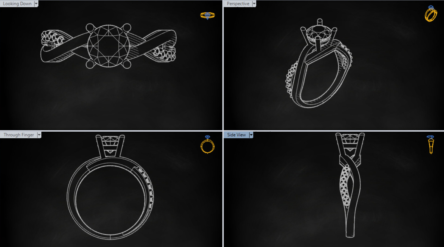 bride solitaire ring sr0076 3D print model_26