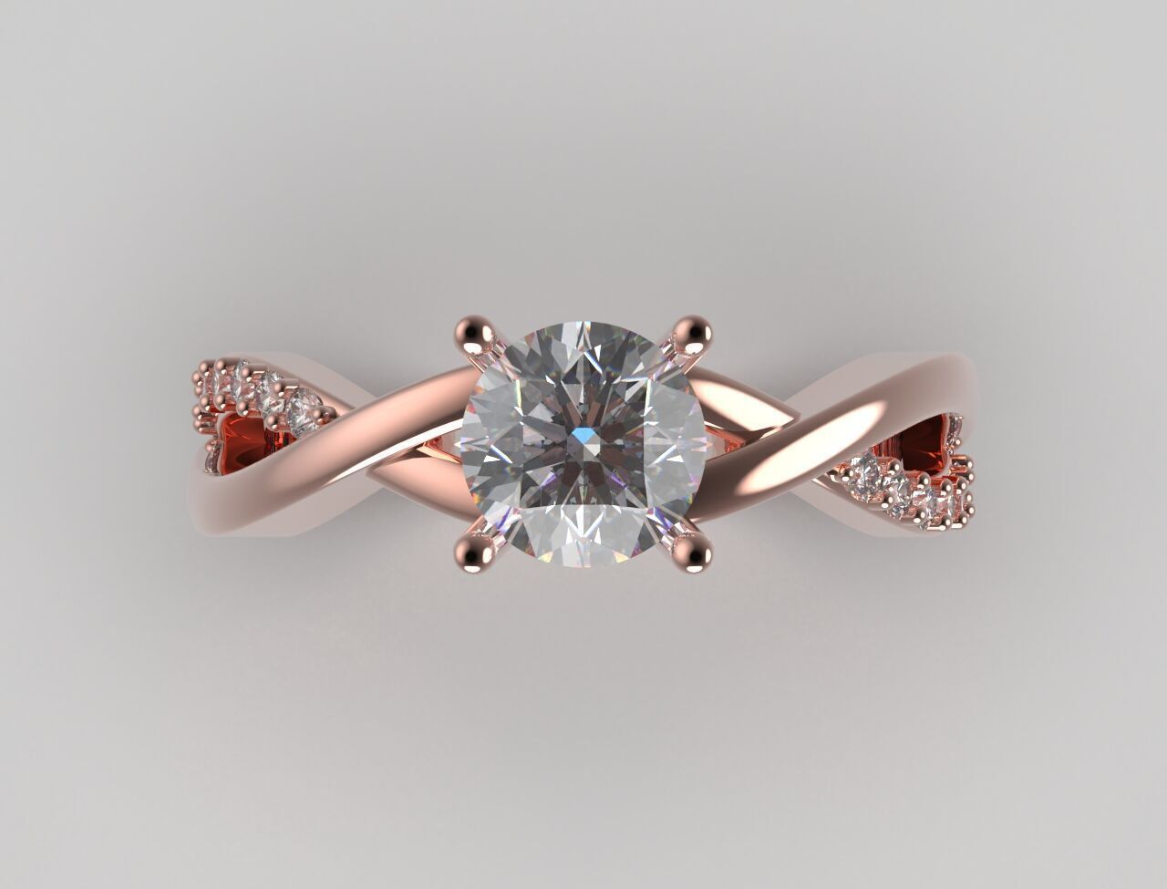 bride solitaire ring sr0076 3D print model_17