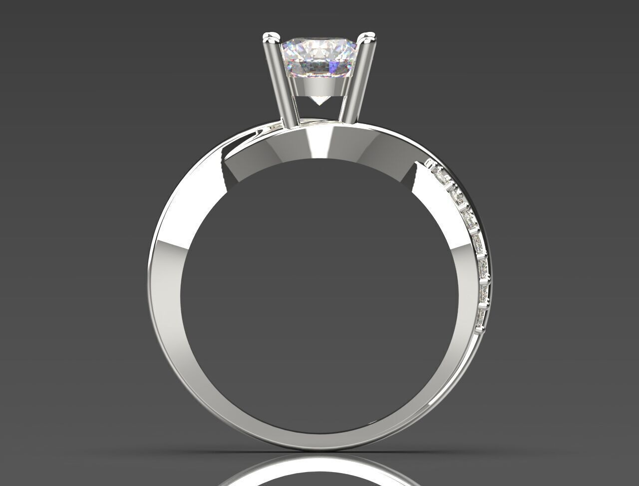 bride solitaire ring sr0076 3D print model_13