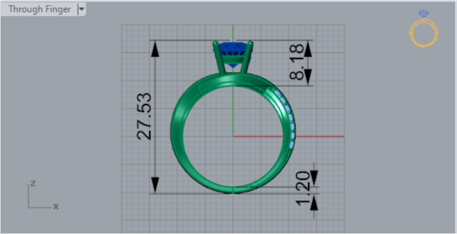 bride solitaire ring sr0076 3D print model_10