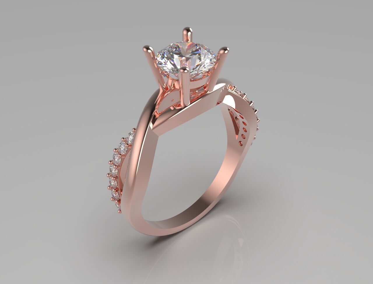 bride solitaire ring sr0076 3D print model_18