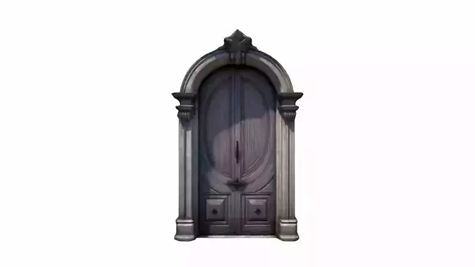 3d Model Wooden Doors In Different Stages Of Opening
