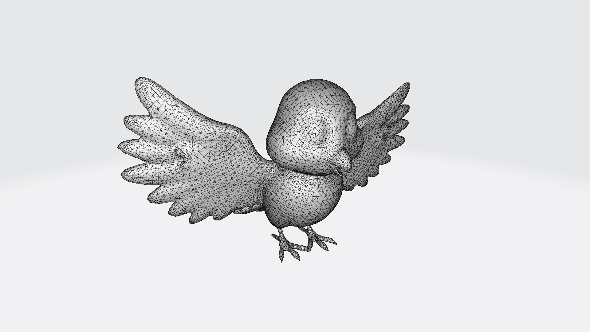 3d Model White Dove With Outstretched Wings On Blue Sky 3D model_7