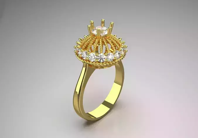 Engagement ring luxurious royal classic design model sr0003