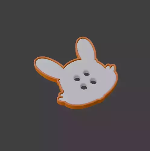 Minimalist Rabbit Sewing Button 20