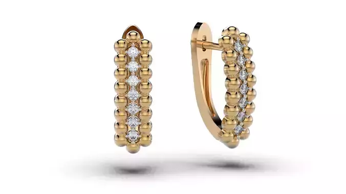 Diamond earrings Coloured Classic E37