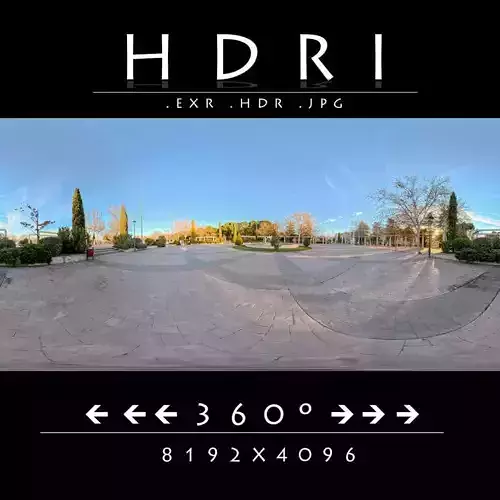 Urban Sunset Plaza HDRI