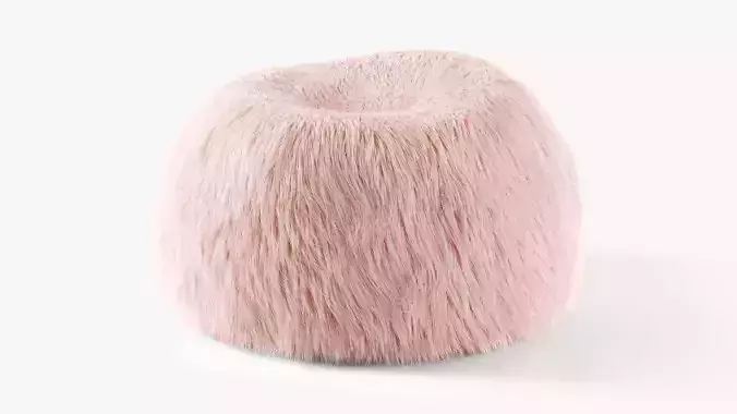 Himalayan Faux-fur Beanbag 3D model