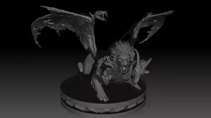  Chimera High Poly for 3d Print 3D print model