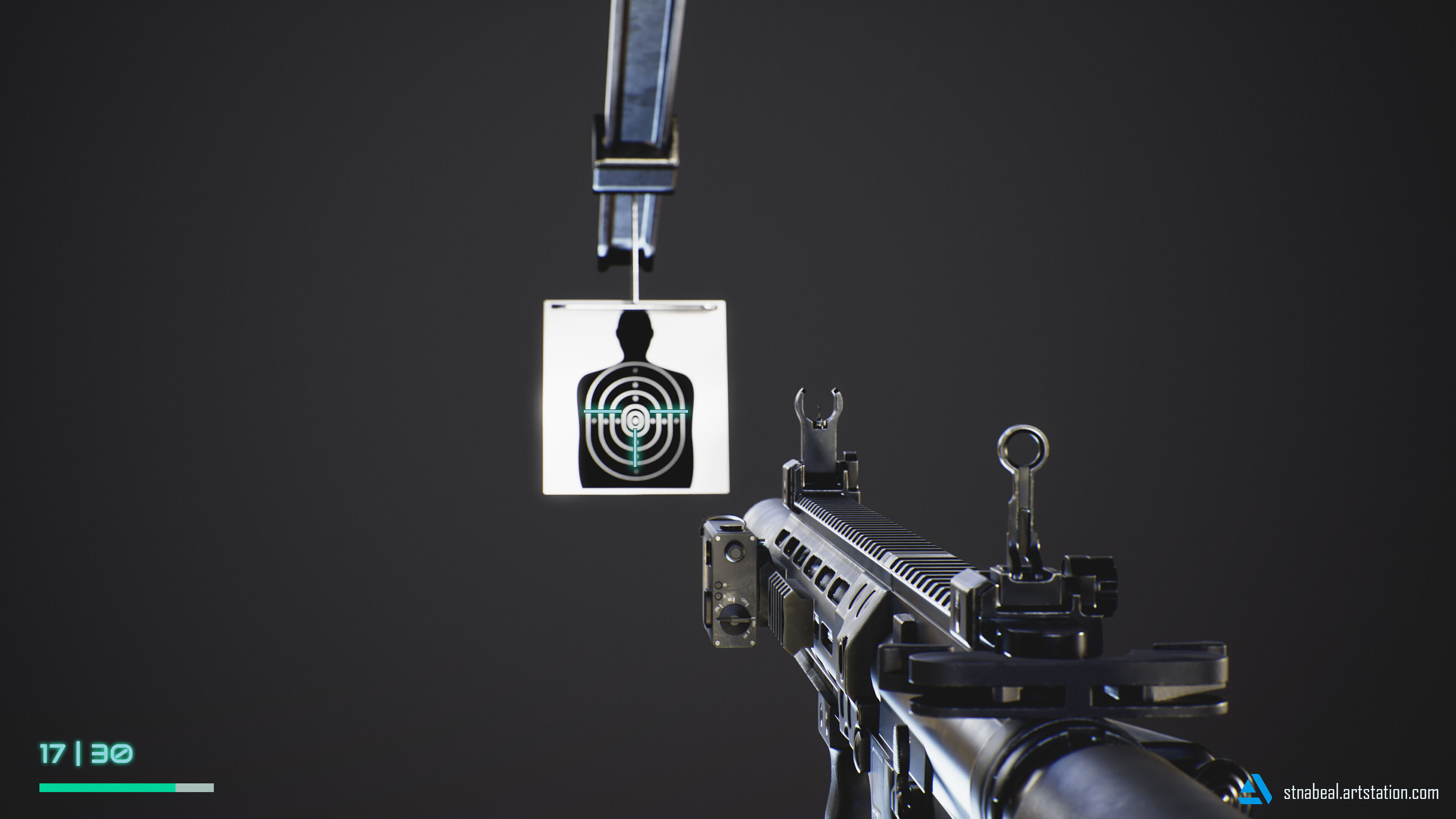 AR-15 SLR Modular Game-Ready Rifle Low-poly 3D model_7