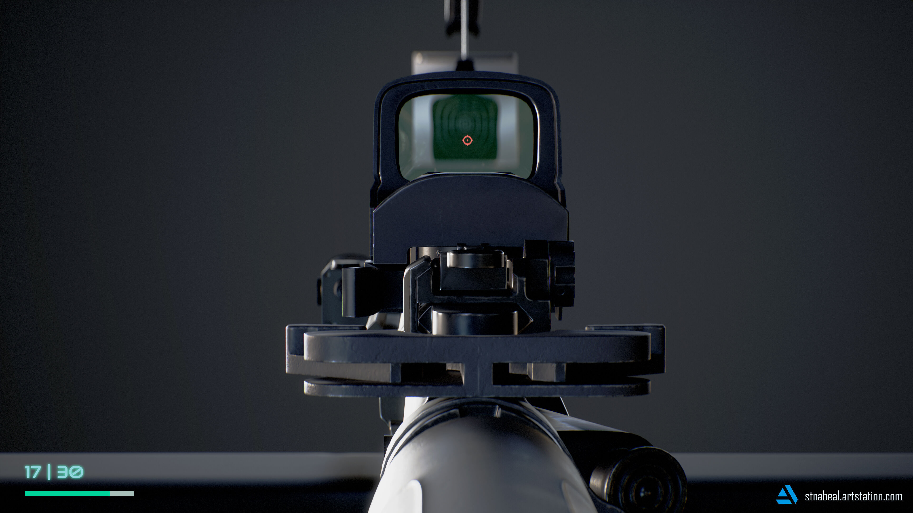 AR-15 SLR Modular Game-Ready Rifle Low-poly 3D model_6