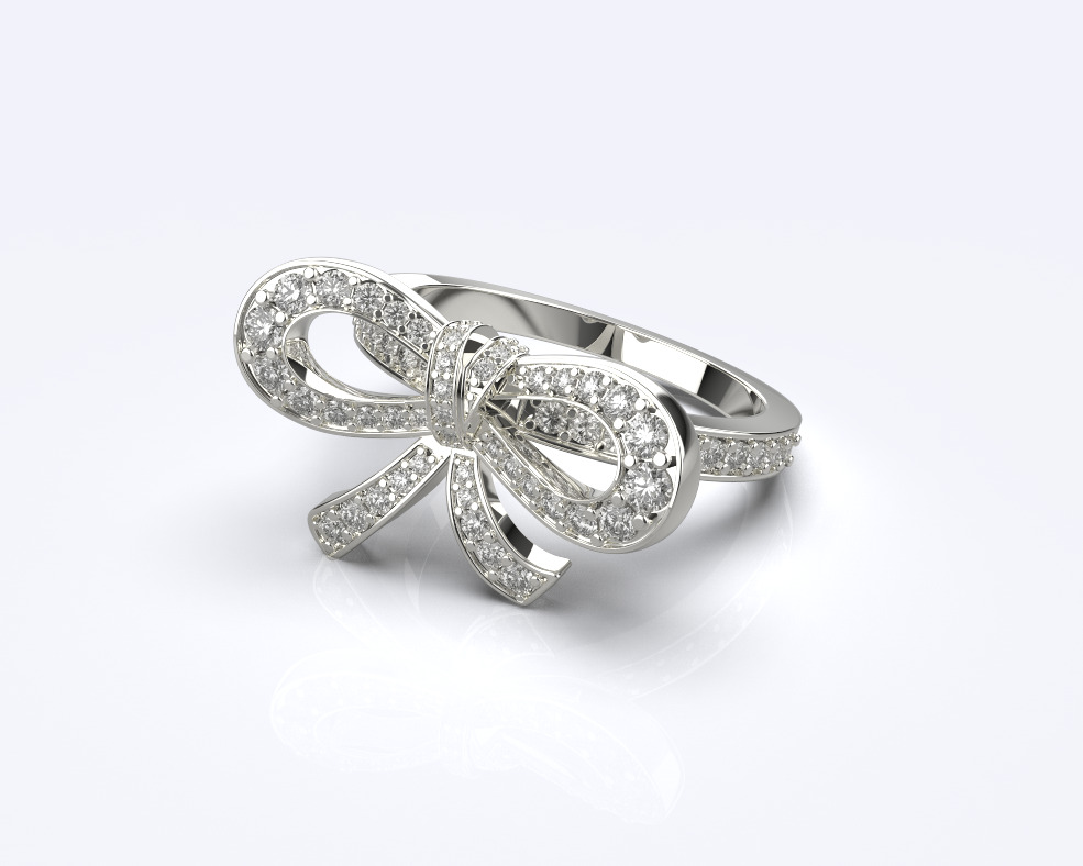 Bow Ring 3D print model_6