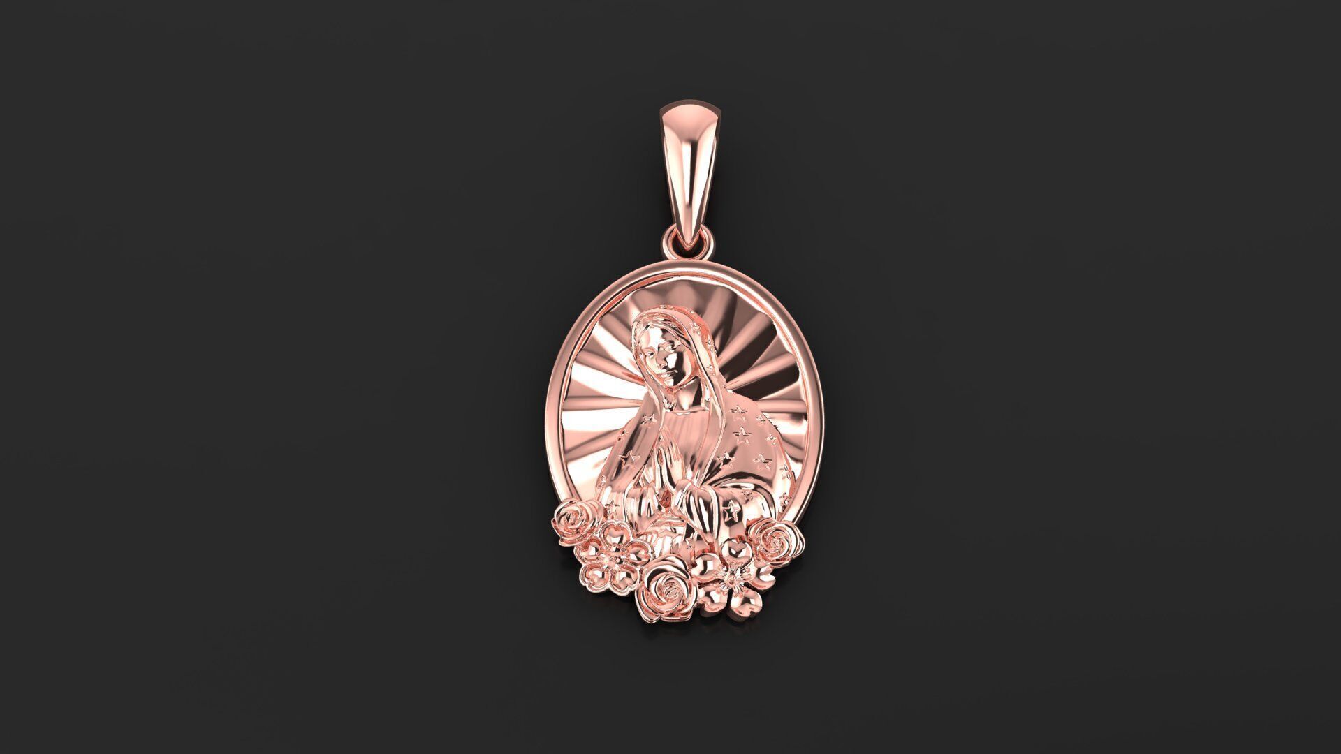 Virgen de Guadalupe pendant 3D model_1