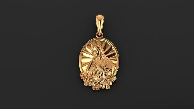 Virgen de Guadalupe pendant 3D model