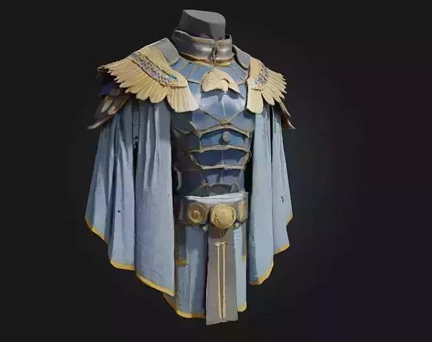 Golden Aegis Armor  Radiance Forged into Protection 3D model