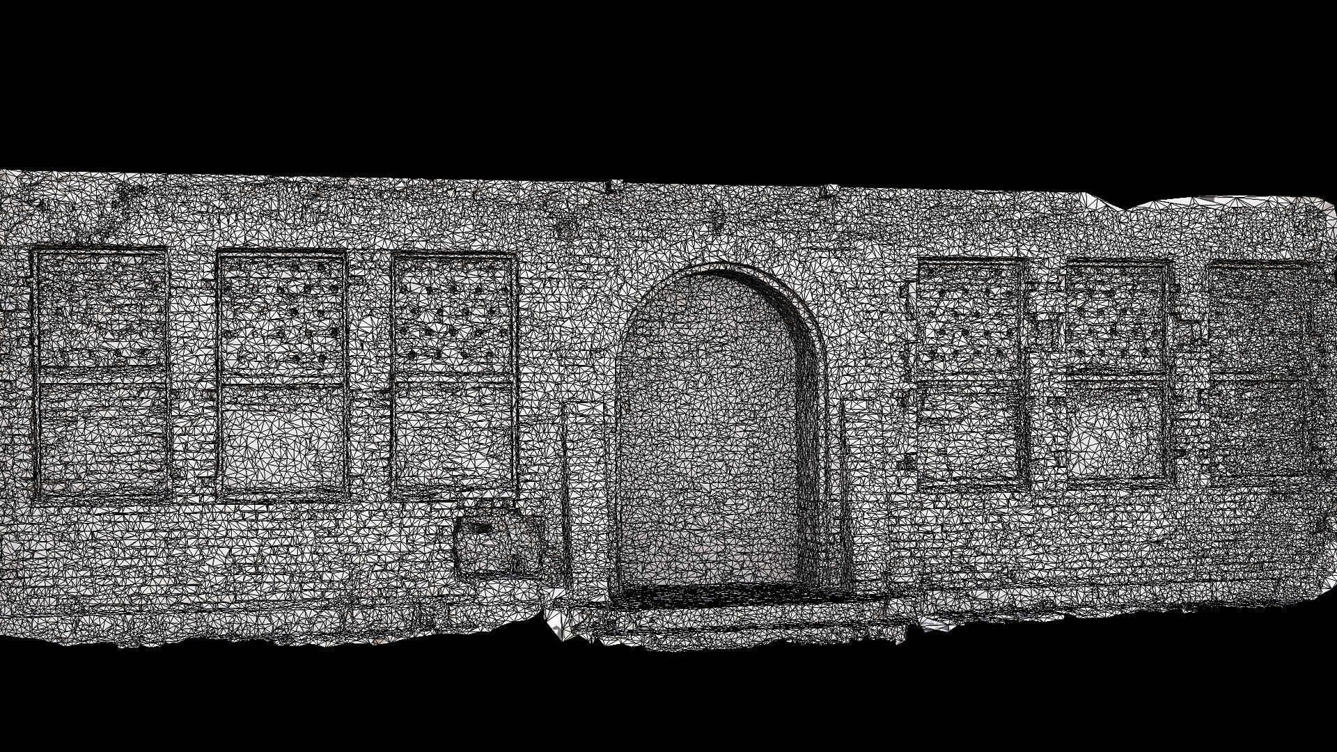brickwall facade entrance ruins photogrammetry Low-poly 3D model_6