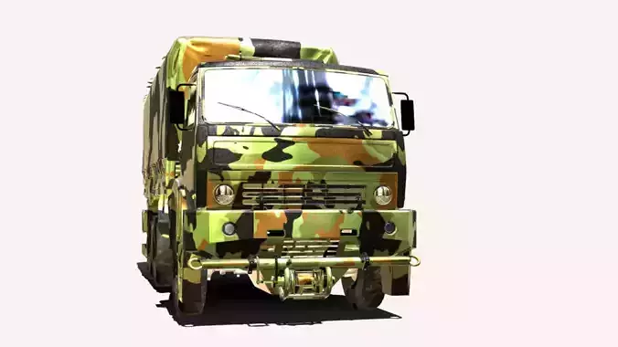 kamaz 4310 Low-poly 3D model