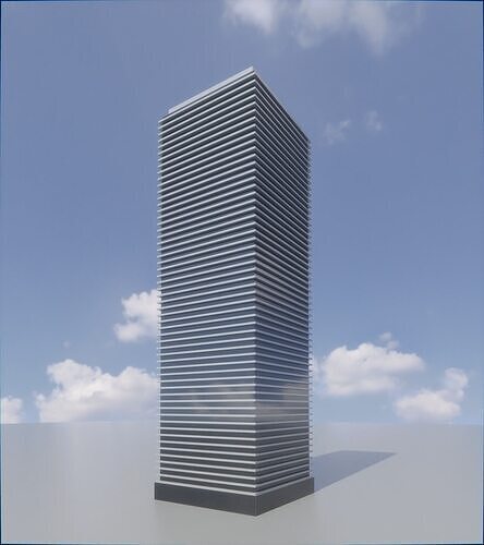 Parametric Building 1a3 3D model 4