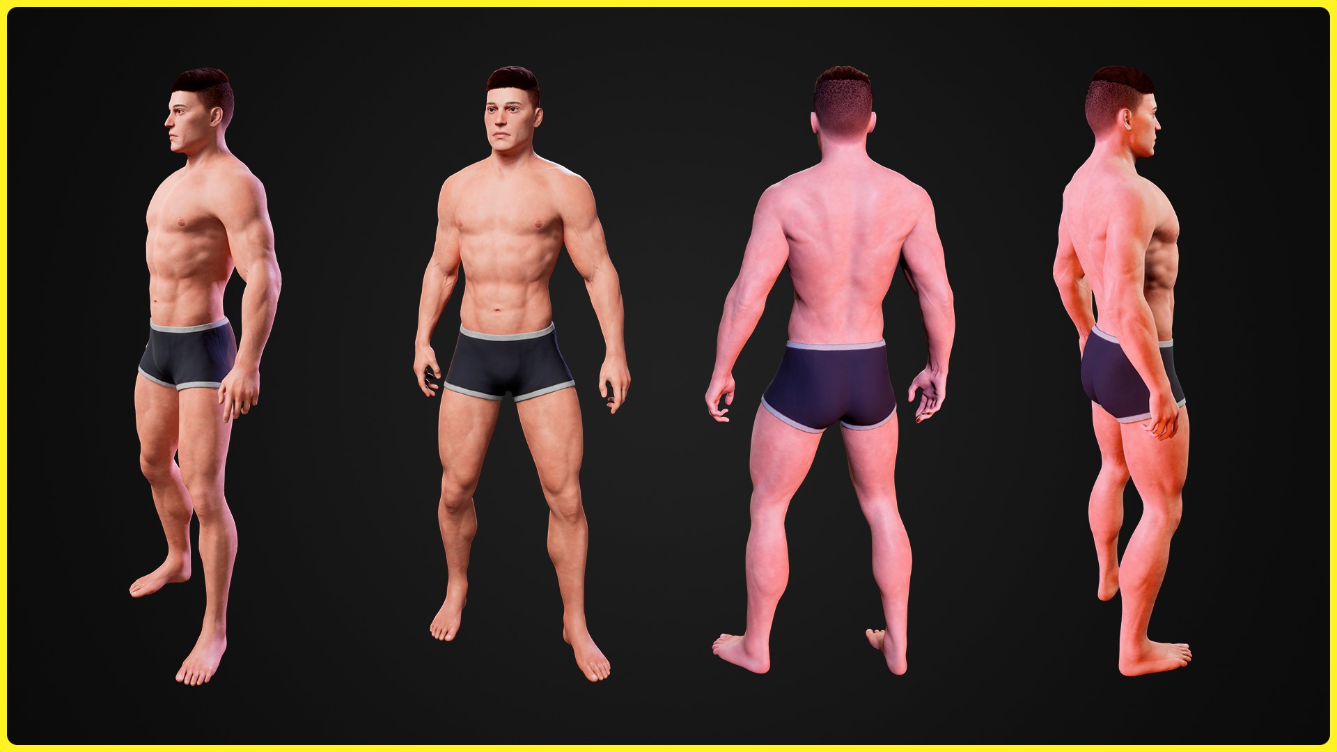 Realistic Human Base Models - Male And Female 3D Model Collection_1