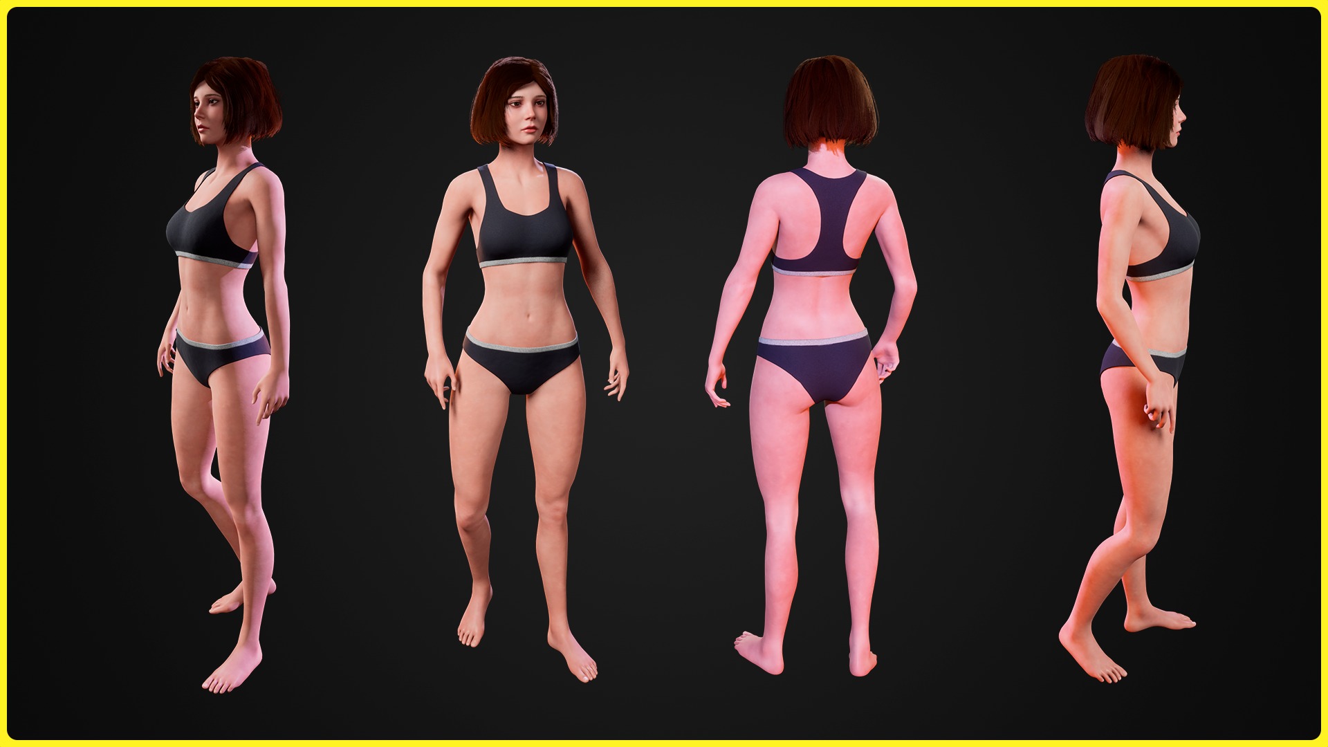 Realistic Human Base Models - Male And Female 3D Model Collection_2