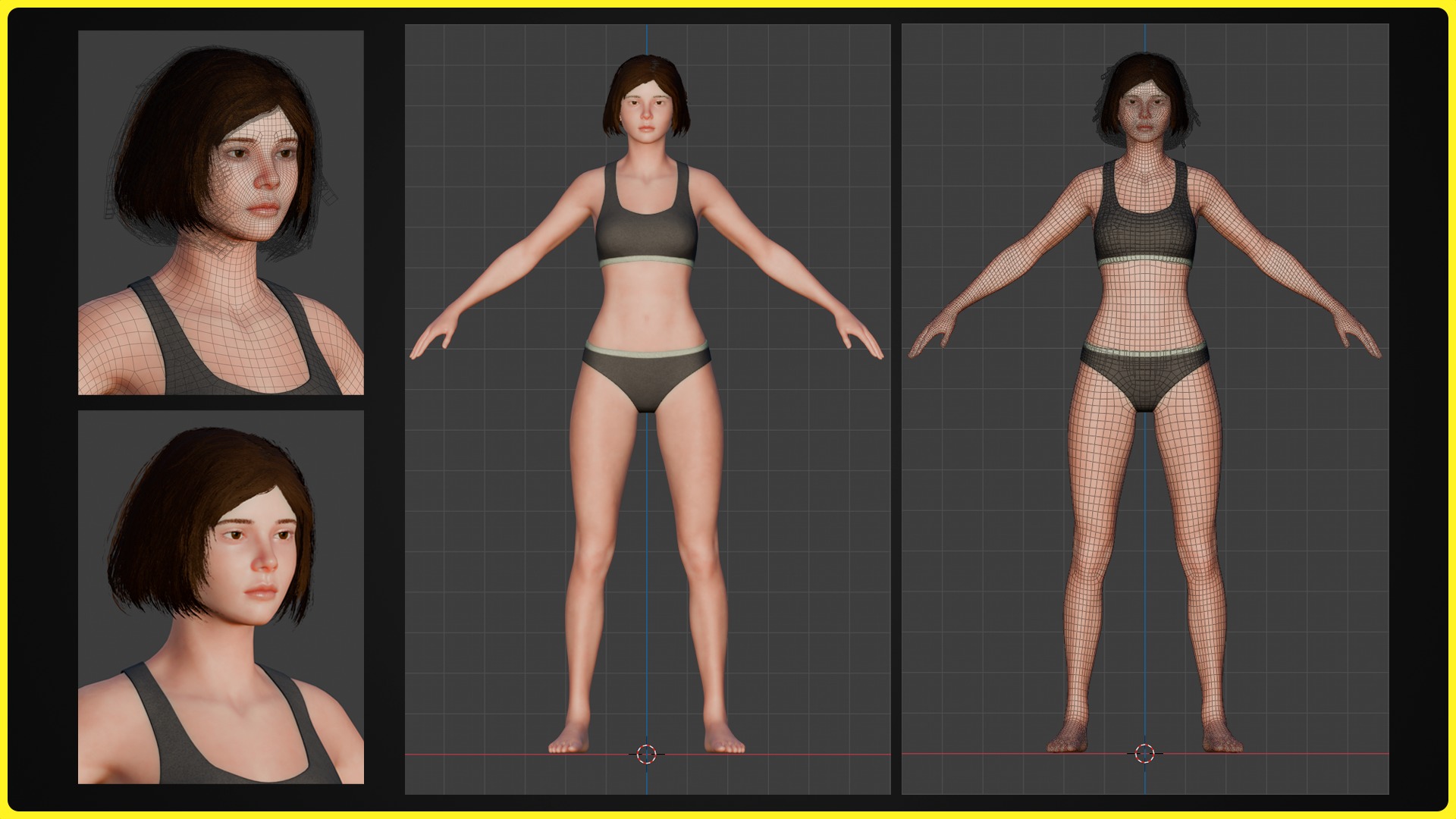 Realistic Human Base Models - Male And Female 3D Model Collection_12