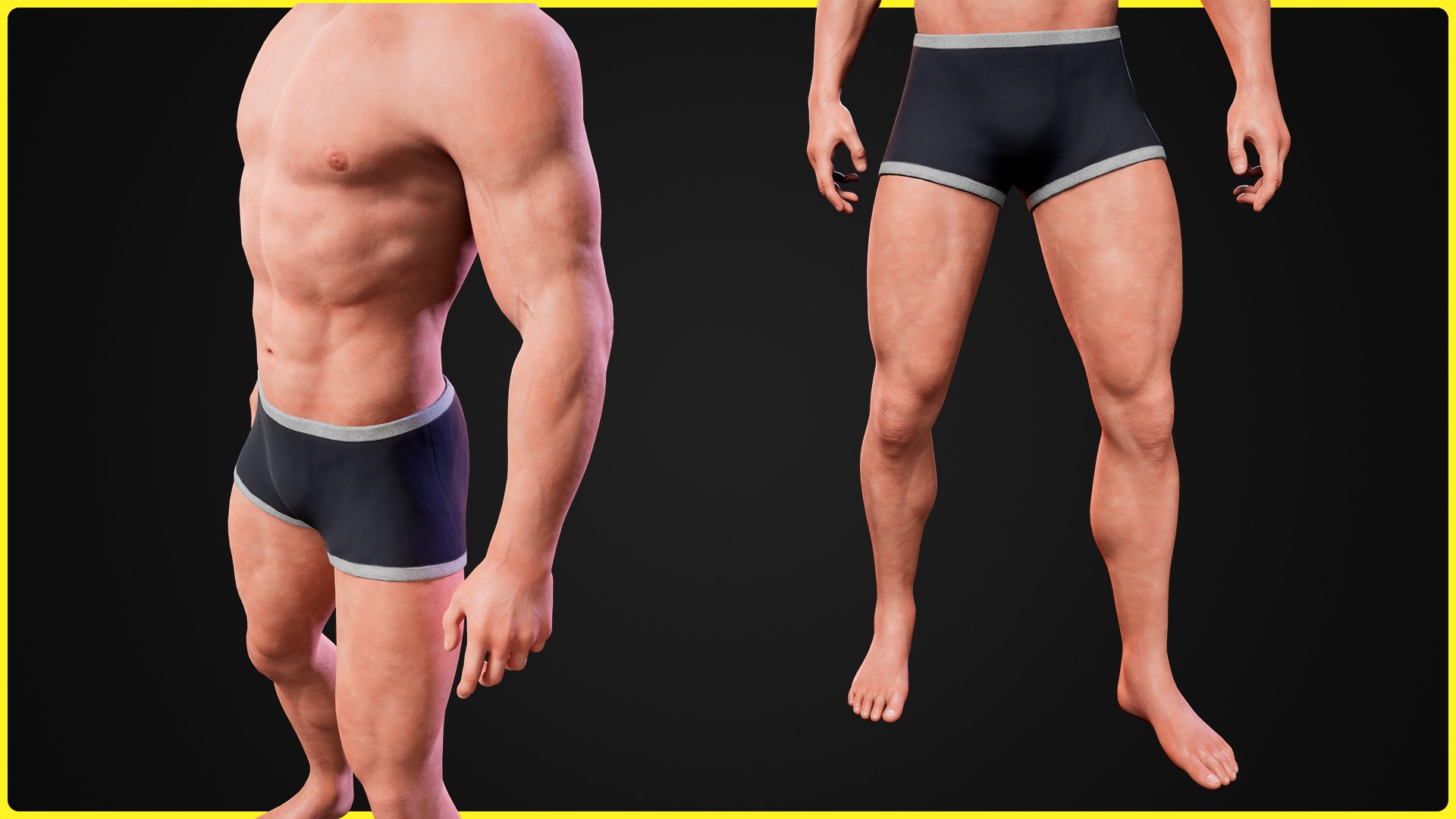 Realistic Human Base Models - Male And Female 3D Model Collection_7