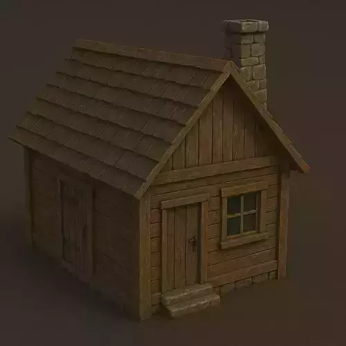 Rustic Village House 3D Model