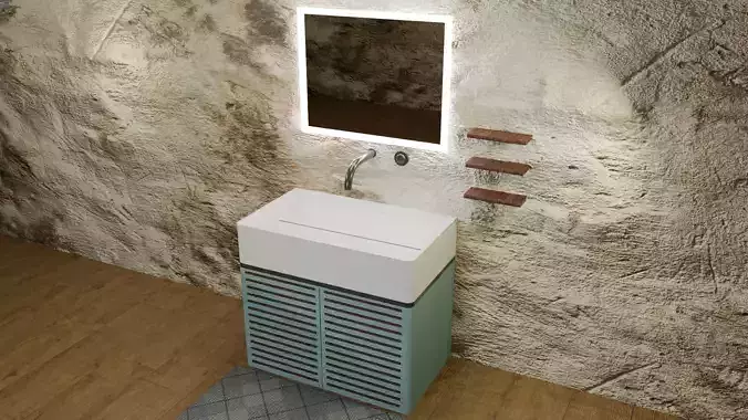 Washbasin with cabinet Sink
