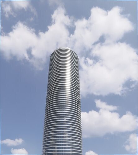Parametric Building 1b3 3D model 6