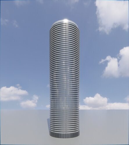 Parametric Building 1b3 3D model 2