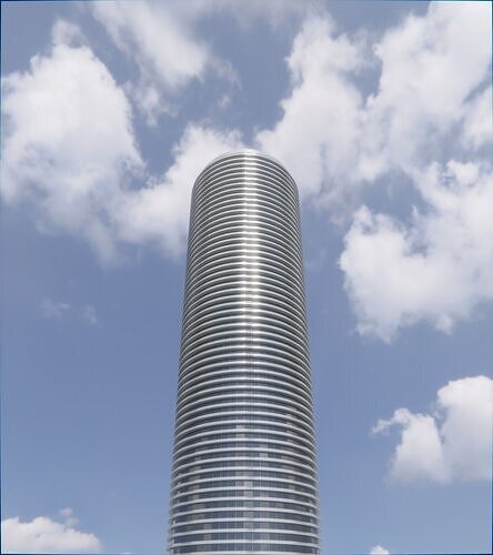 Parametric Building 1b3 3D model 5