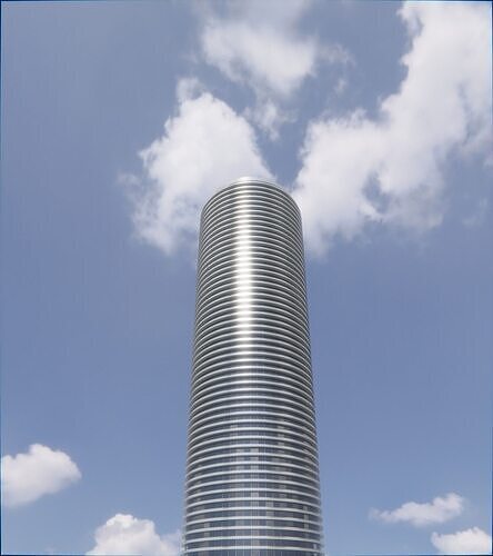 Parametric Building 1b3 3D model 7