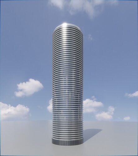 Parametric Building 1b3 3D model 4