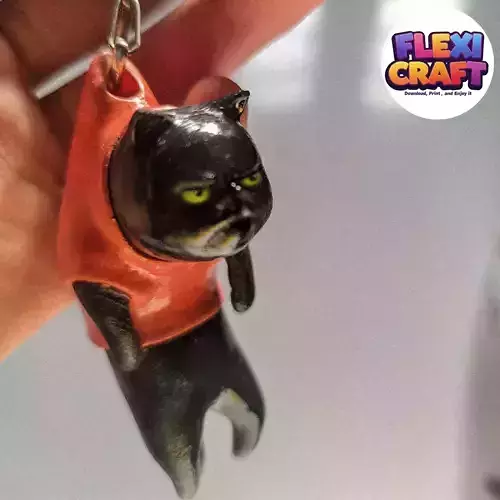 KITTY  KEYCHAIIN PRINT IN PLACE  3D print model