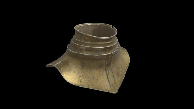 golden neck shield 3D model
