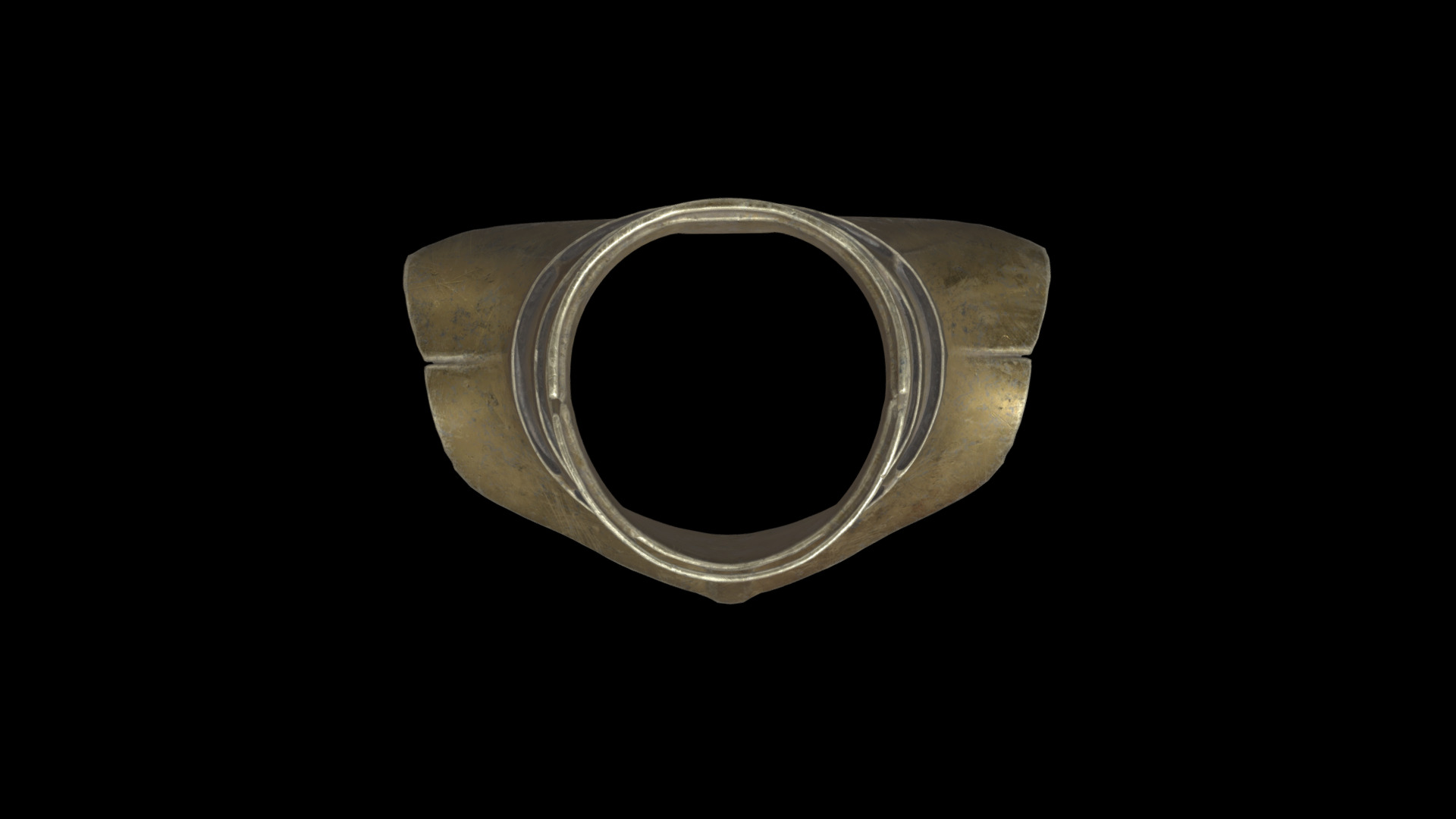 golden neck shield 3D model_3