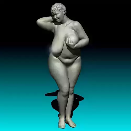 Bola Realistic 3D Model of  Curvy Woman Print-Ready STL  OBJ