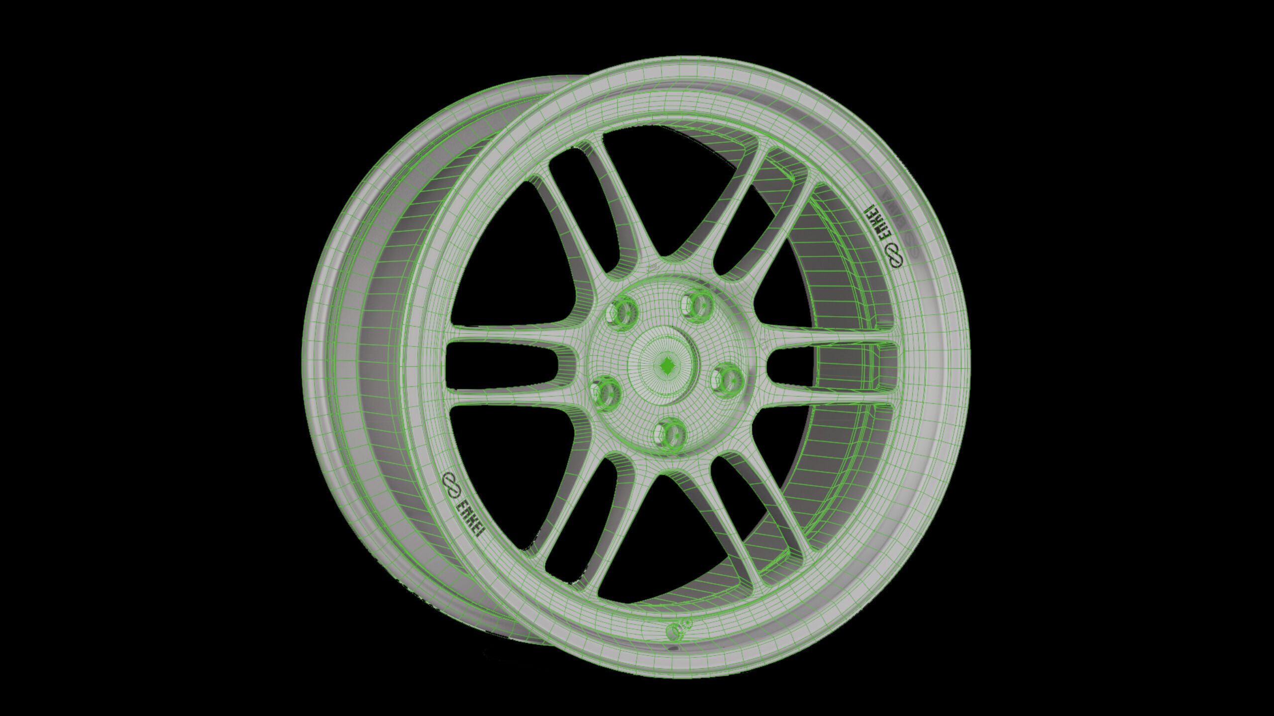 Enkei RPF1 Low-poly 3D model_3