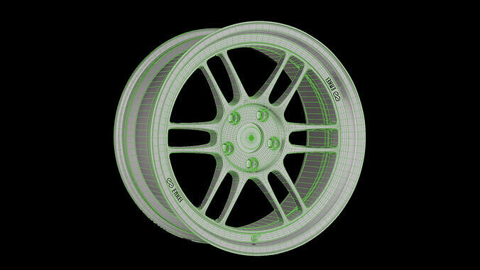 Enkei RPF1 Low-poly 3D model 4
