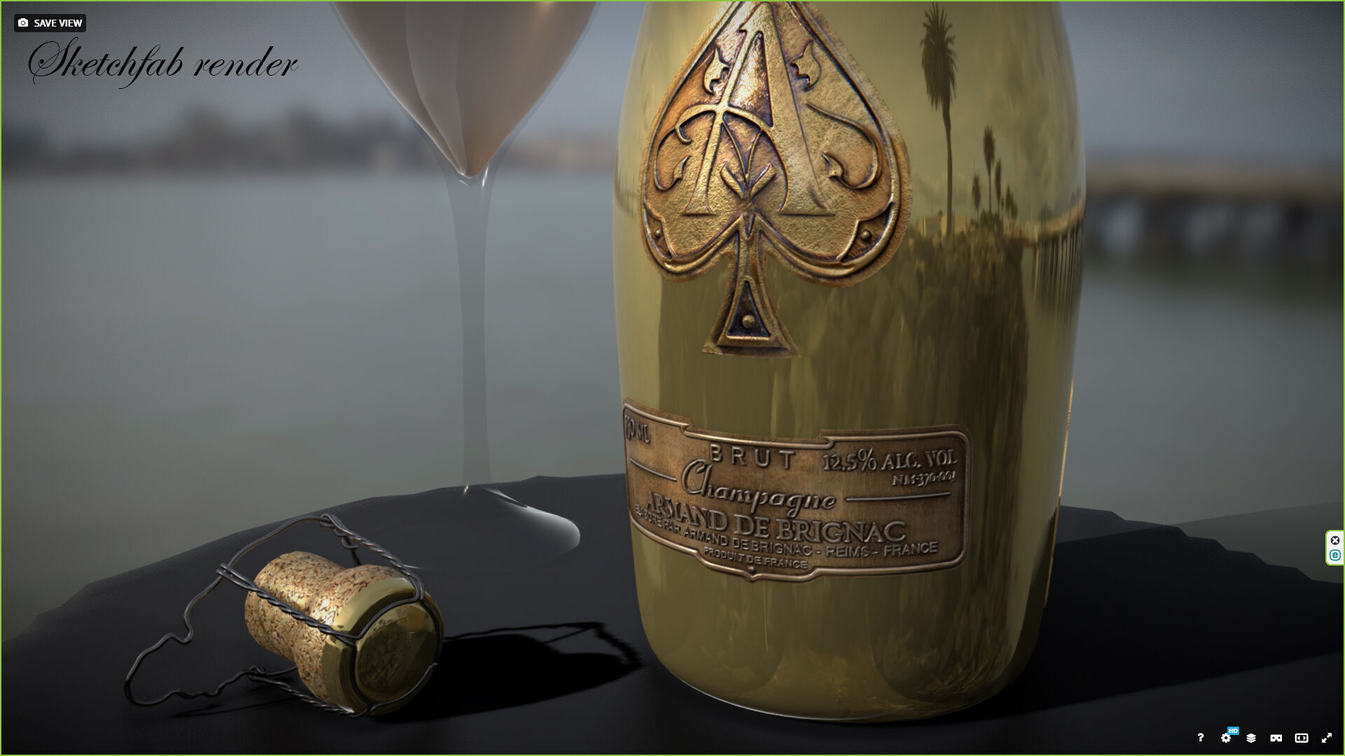 Armand De Brignac Ace of Spades 3D model_2