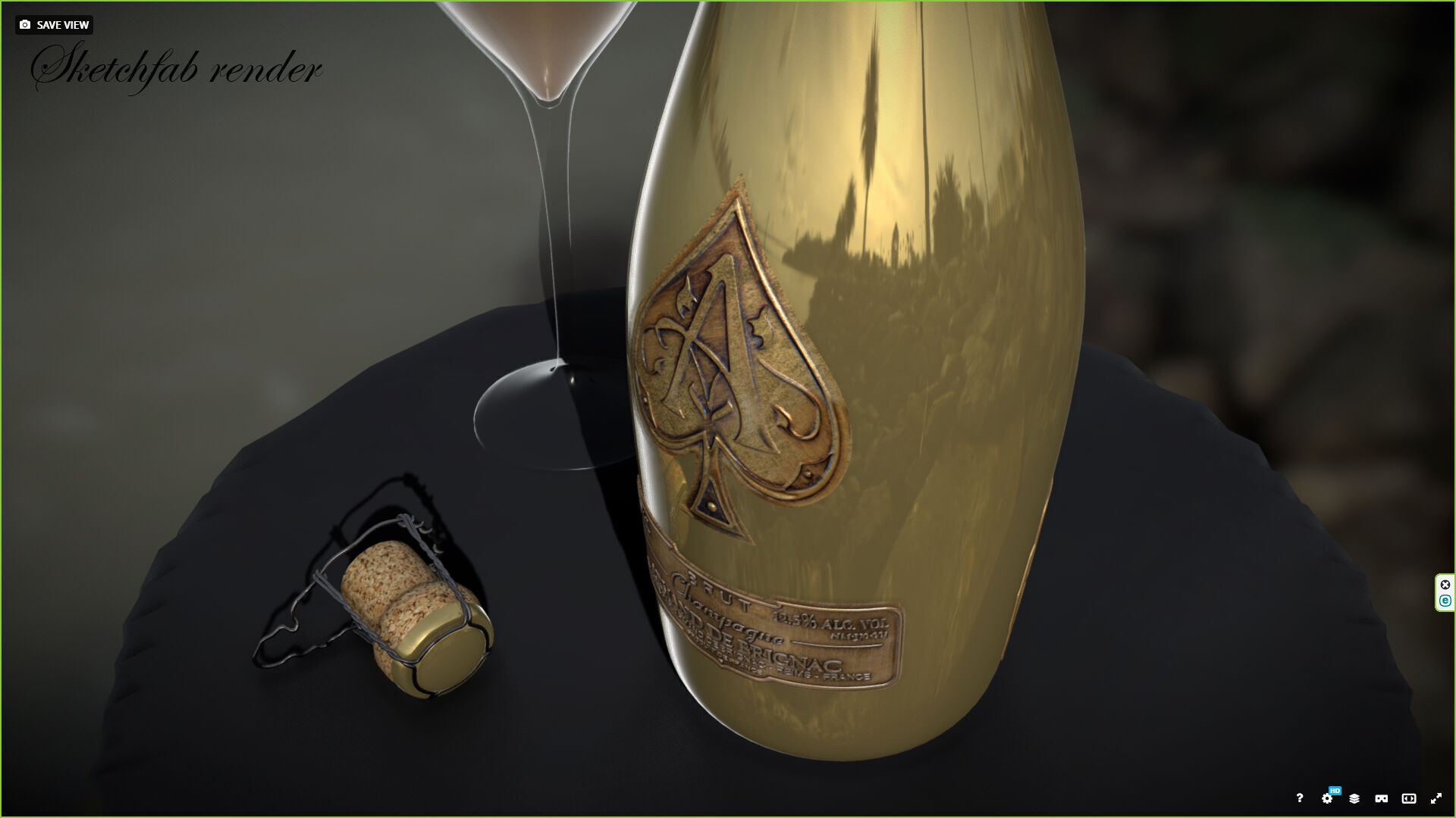Armand De Brignac Ace of Spades 3D model_3
