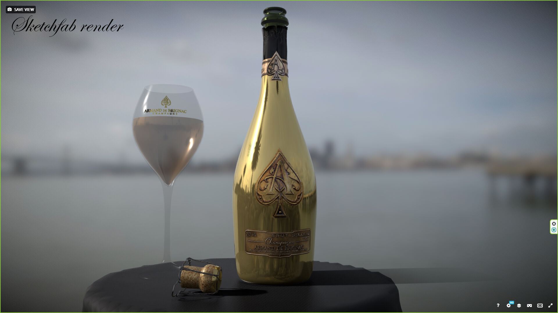 Armand De Brignac Ace of Spades 3D model_1