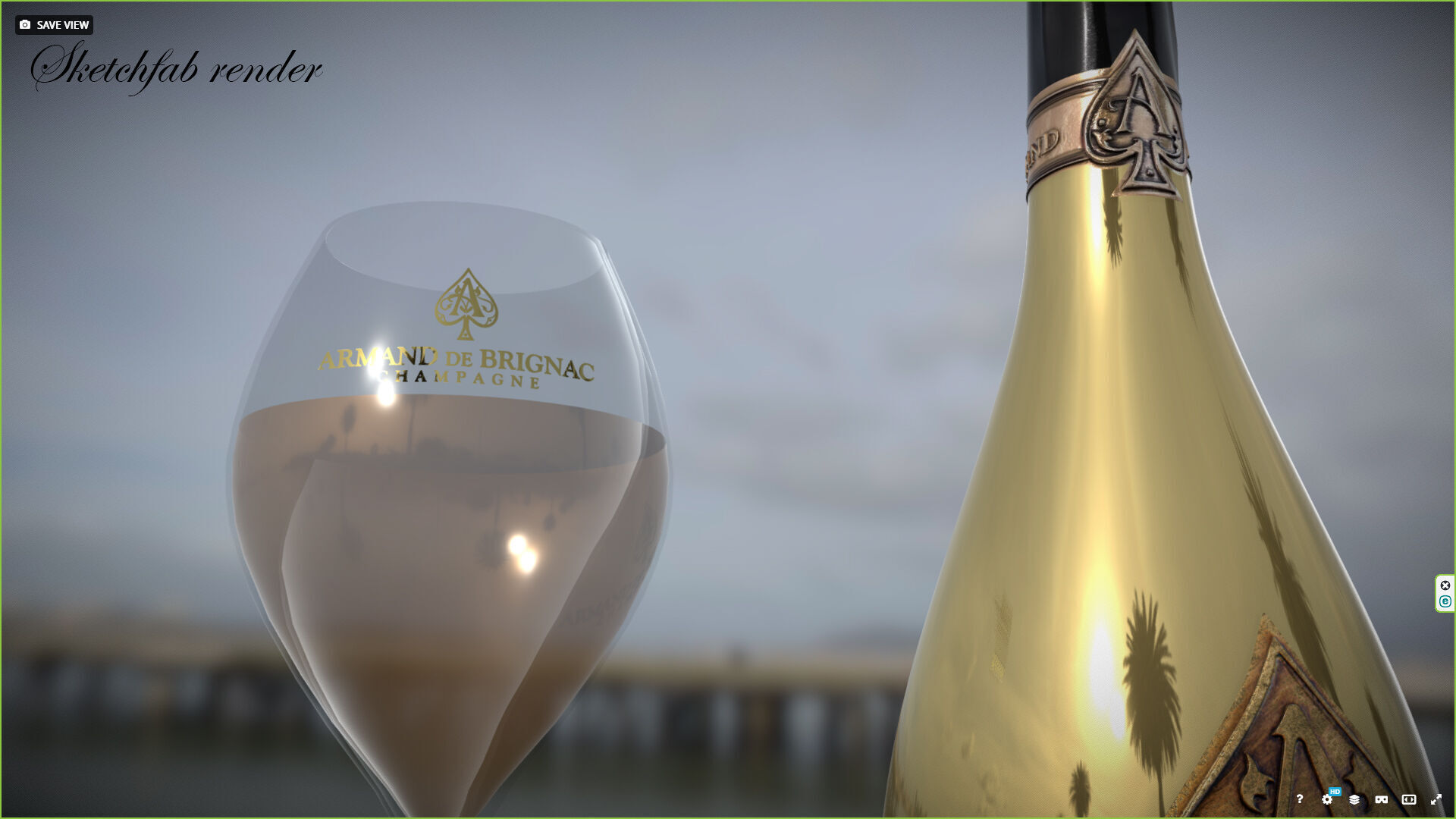 Armand De Brignac Ace of Spades 3D model_5